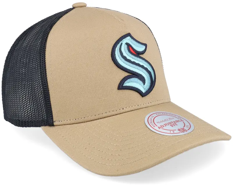 Mitchell & Ness Hatstore Exclusive x Seattle Kraken Archaeo Tan/Black Trucker online