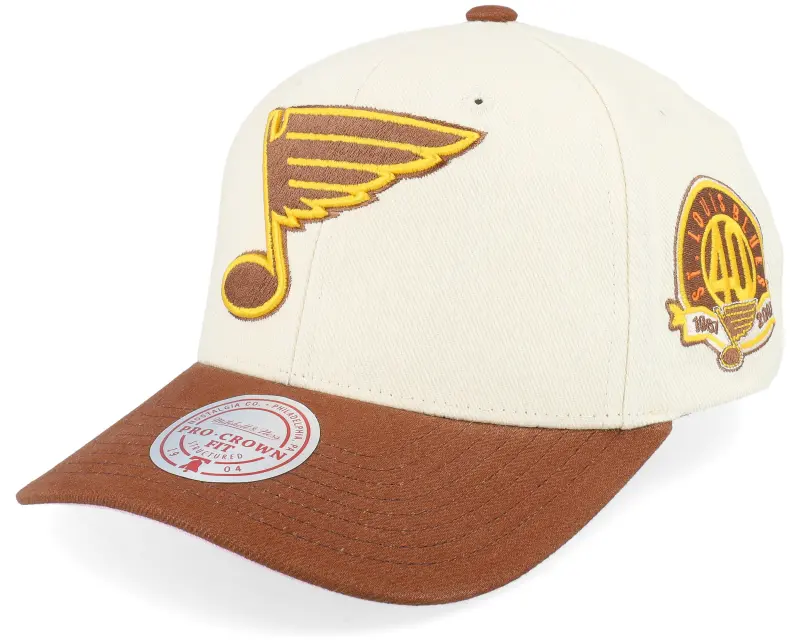 Mitchell & Ness Hatstore Exclusive x St. Louis Blues Grand Suede Cream/Brown Adjustable online