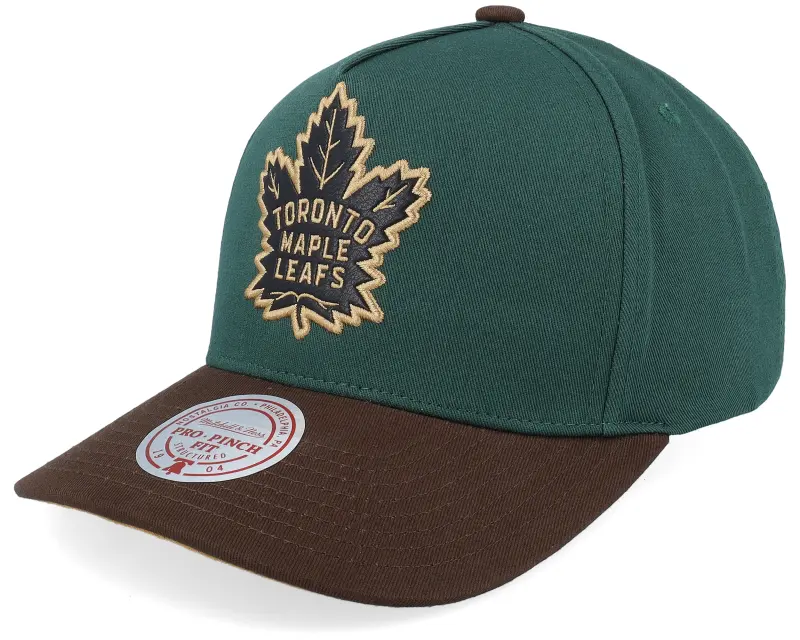 Mitchell & Ness Hatstore Exclusive x Toronto Maple Leafs Pro Crown Dark Green/Brown A-frame Adjustable online