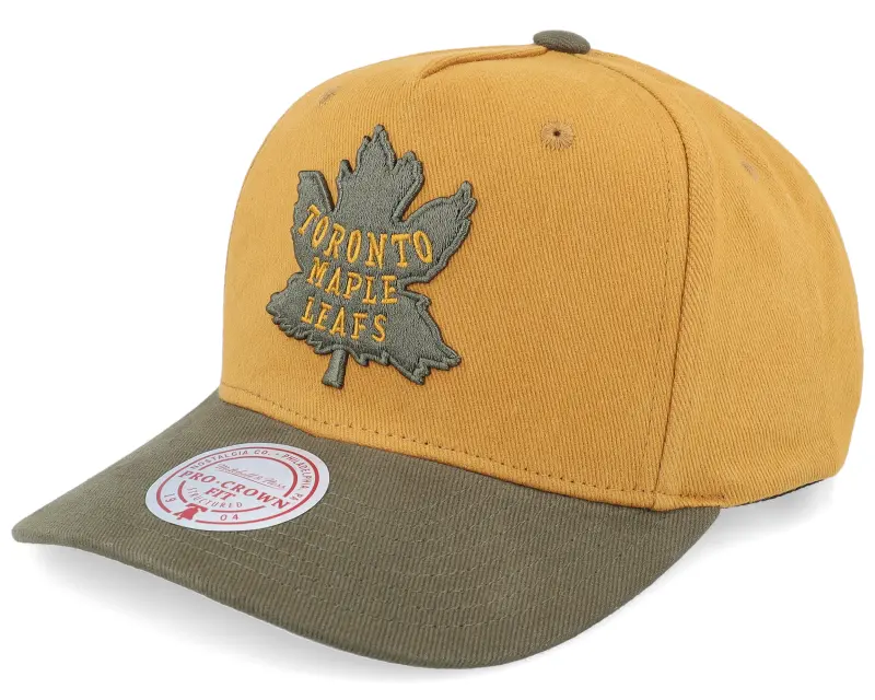 Mitchell & Ness Hatstore Exclusive x Toronto Maple Leafs Sign. Pro Crown-c. Tan/Brown A-frame Adjustable online