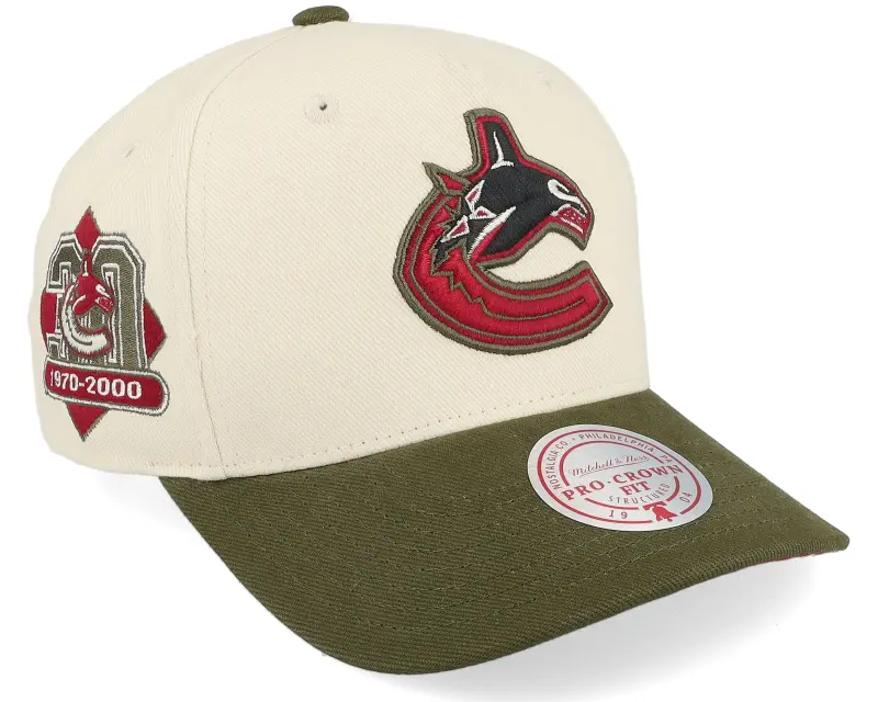 Mitchell & Ness Hatstore Exclusive x Vancouver Canucks Pro Crown White/Green A-frame Adjustable online