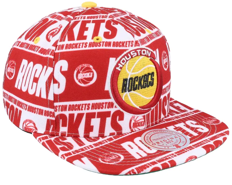 Mitchell & Ness Houston Rockets Meat Paper Maroon Snapback online