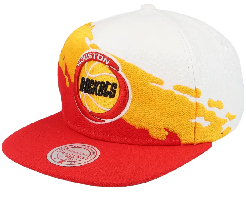 Mitchell & Ness Houston Rockets Paintbrush White/Red Snapback online