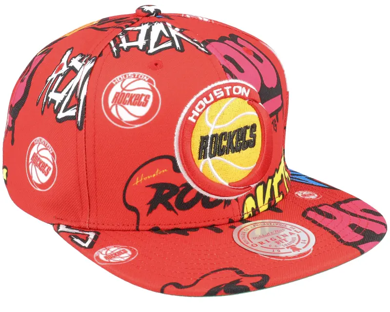 Mitchell & Ness Houston Rockets Sticker Pack Red Snapback online