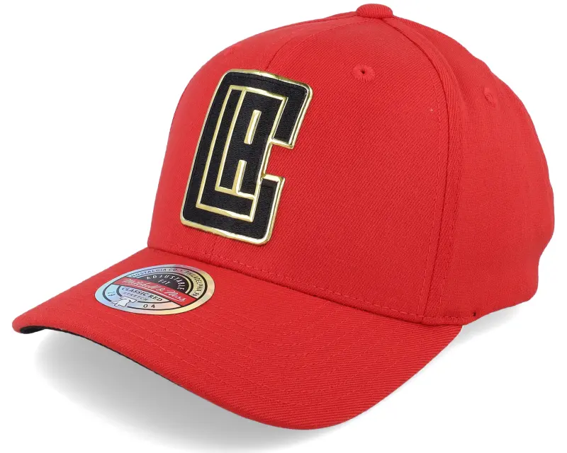 Mitchell & Ness Los Angeles Clippers Golden Black Stretch Red Adjustable online