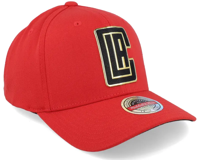 Mitchell & Ness Los Angeles Clippers Golden Black Stretch Red Adjustable online