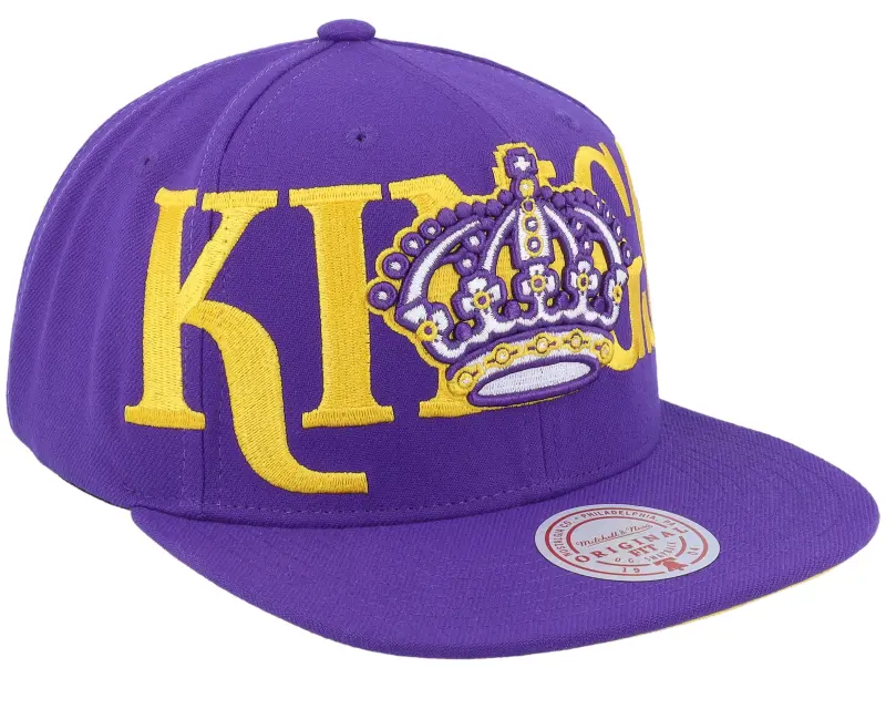 Mitchell & Ness Los Angeles Kings Full Frontal Vintage Purple/Yellow Snapback online