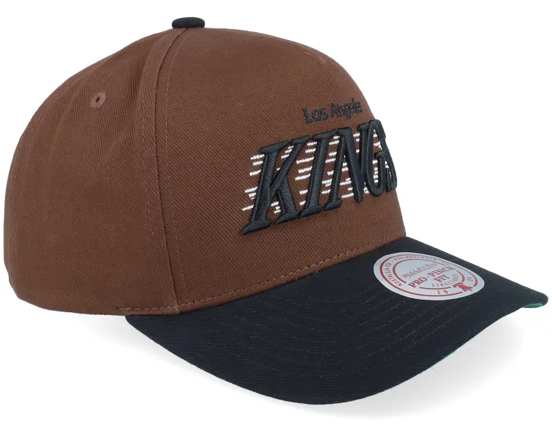Mitchell & Ness Los Angeles Kings Obsidian Pro Crown Brown/Black A-frame Adjustable online