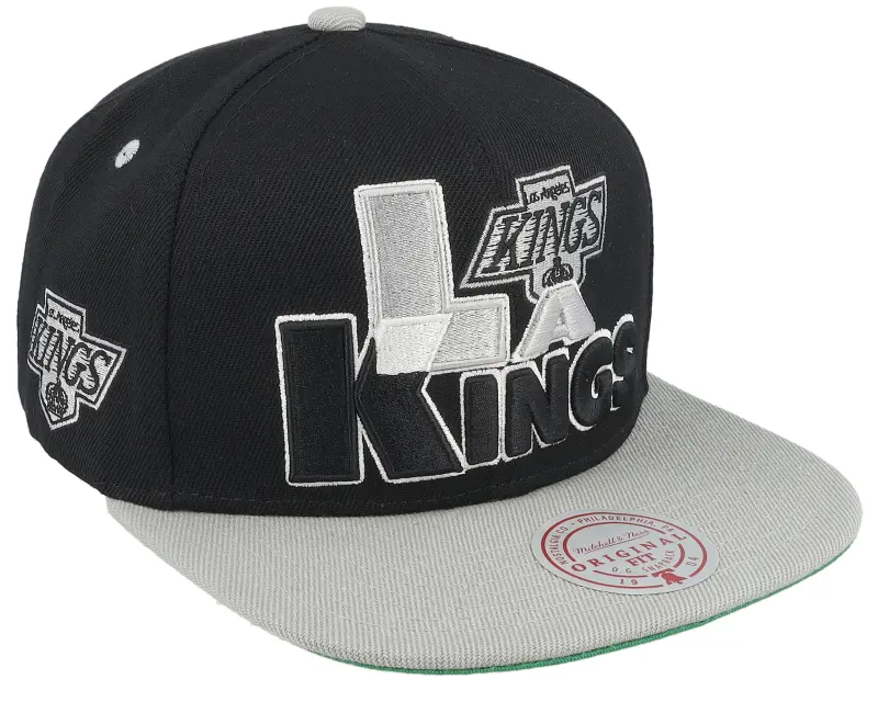 Mitchell & Ness Los Angeles Kings Text Stack 1 Vintage Black/Grey Snapback online