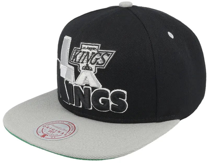Mitchell & Ness Los Angeles Kings Text Stack 1 Vintage Black/Grey Snapback online