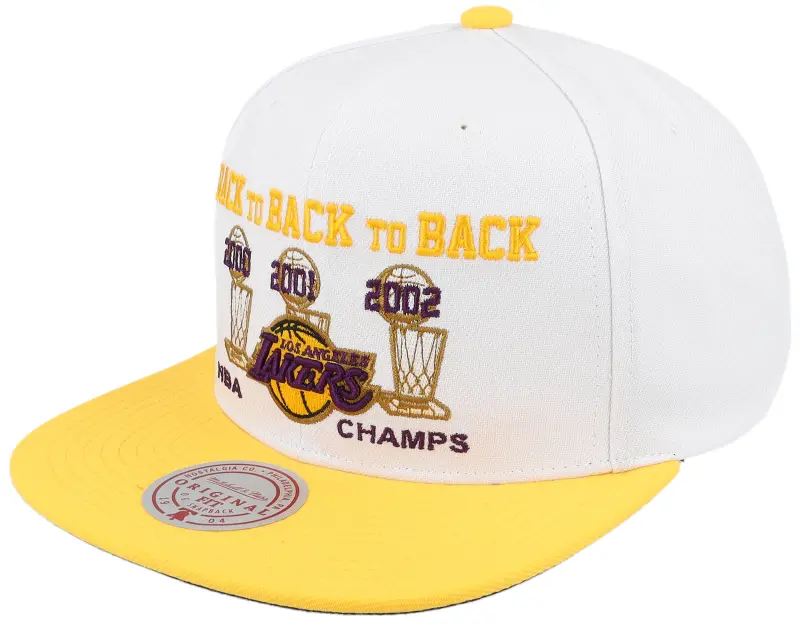 Mitchell & Ness Los Angeles Lakers 00-02 Champ Flipside White/Yellow Snapback online