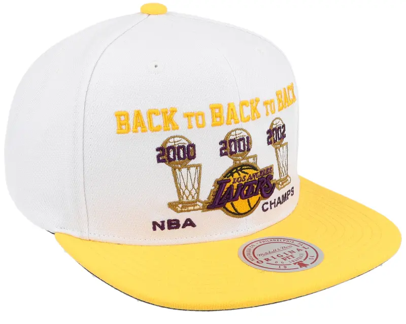 Mitchell & Ness Los Angeles Lakers 00-02 Champ Flipside White/Yellow Snapback online