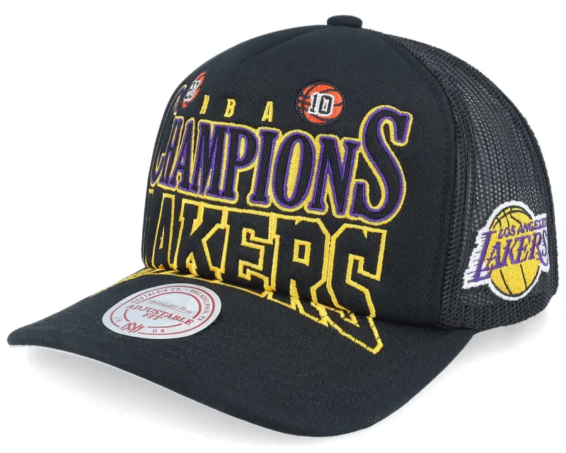 Mitchell & Ness Los Angeles Lakers Big Champ Black Trucker online