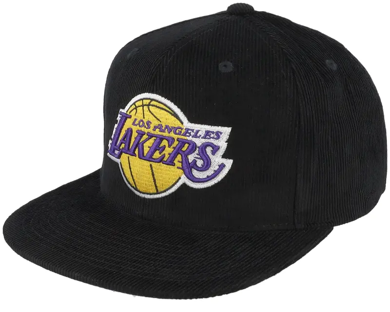 Mitchell & Ness Los Angeles Lakers Black Cord Black Snapback online