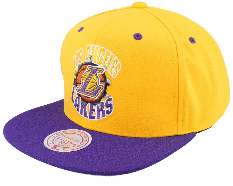 Mitchell & Ness Los Angeles Lakers Breakthrough Yellow Snapback online