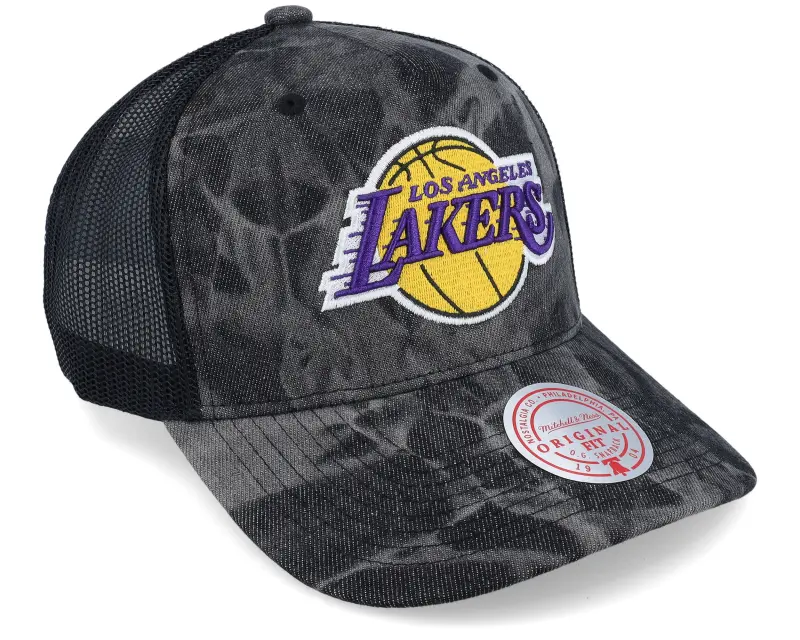 Mitchell & Ness Los Angeles Lakers Burnt Ends Black Trucker online