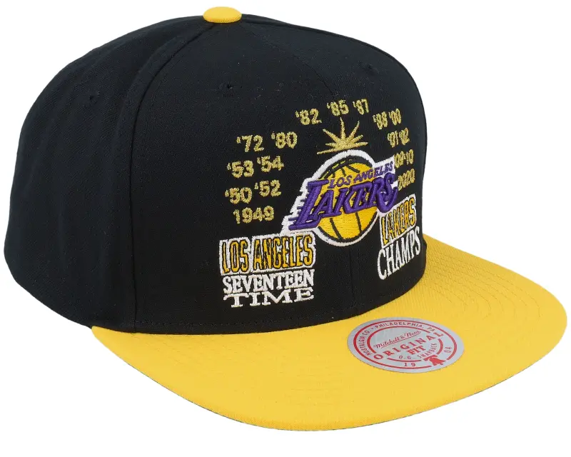 Mitchell & Ness Los Angeles Lakers Champ Is Here Black/Yellow Snapback online