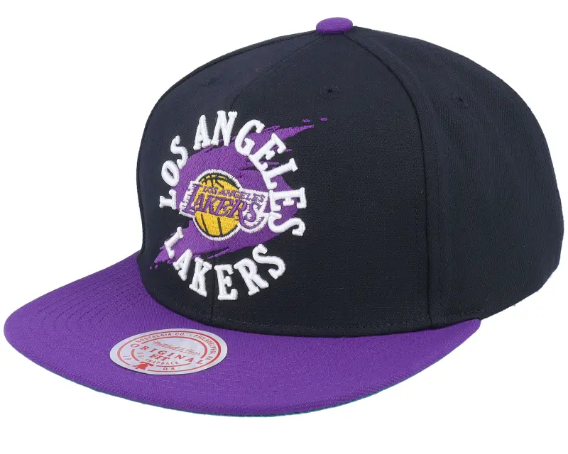 Mitchell & Ness Los Angeles Lakers Circle Splash Black/Purple Snapback online