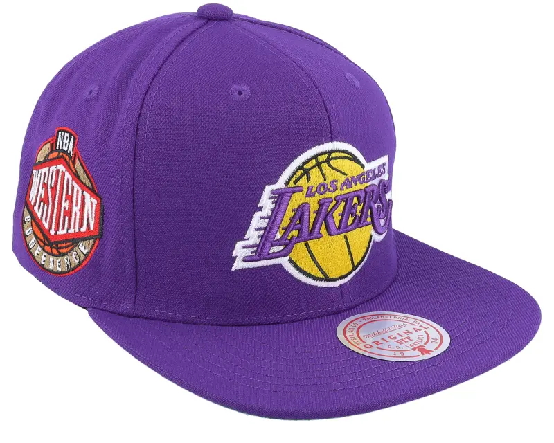 Mitchell & Ness Los Angeles Lakers Conference Patch Purple Snapback online