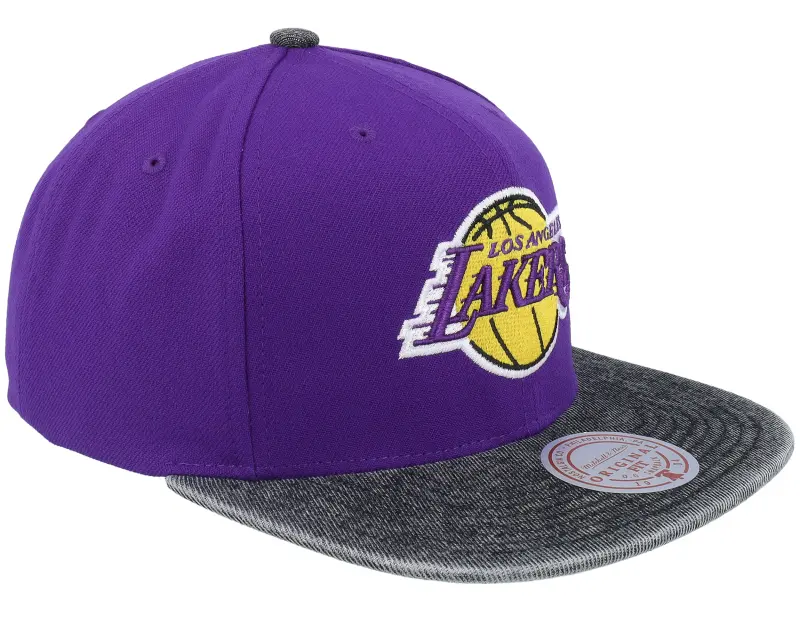 Mitchell & Ness Los Angeles Lakers Denim Patchwork Purple/Black Snapback online