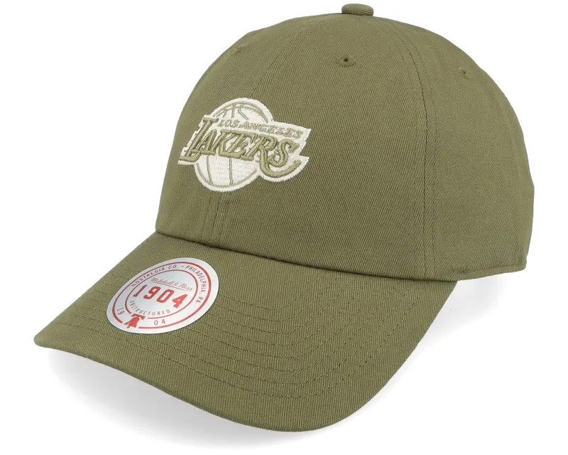 Mitchell & Ness Los Angeles Lakers Fashion Olive Dad Cap online