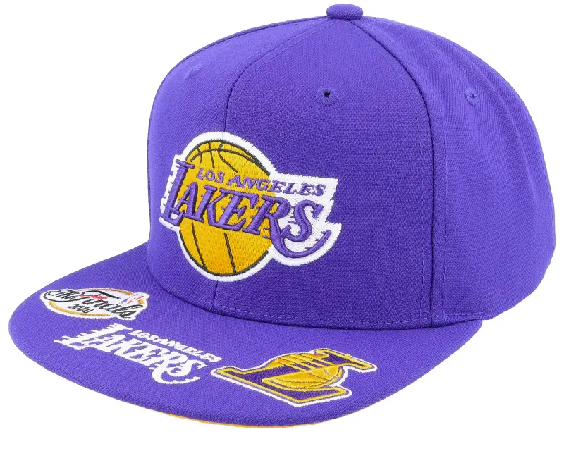 Mitchell & Ness Los Angeles Lakers Front Face Purple Snapback online