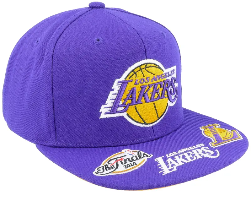 Mitchell & Ness Los Angeles Lakers Front Face Purple Snapback online