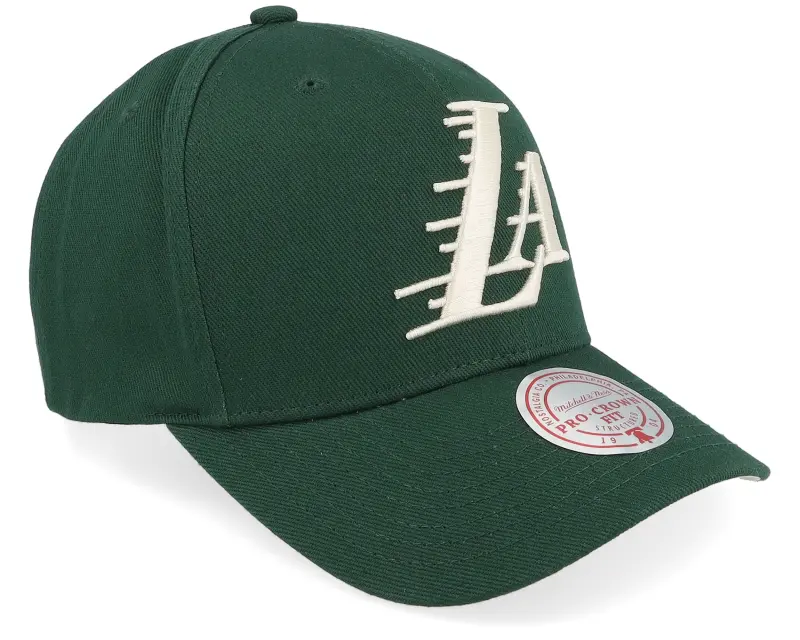 Mitchell & Ness Los Angeles Lakers Green/Cream Pro Crown Green Adjustable online