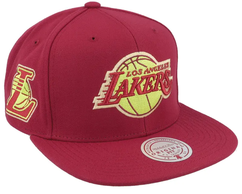 Mitchell & Ness Los Angeles Lakers Merlot Shine Maroon Snapback online