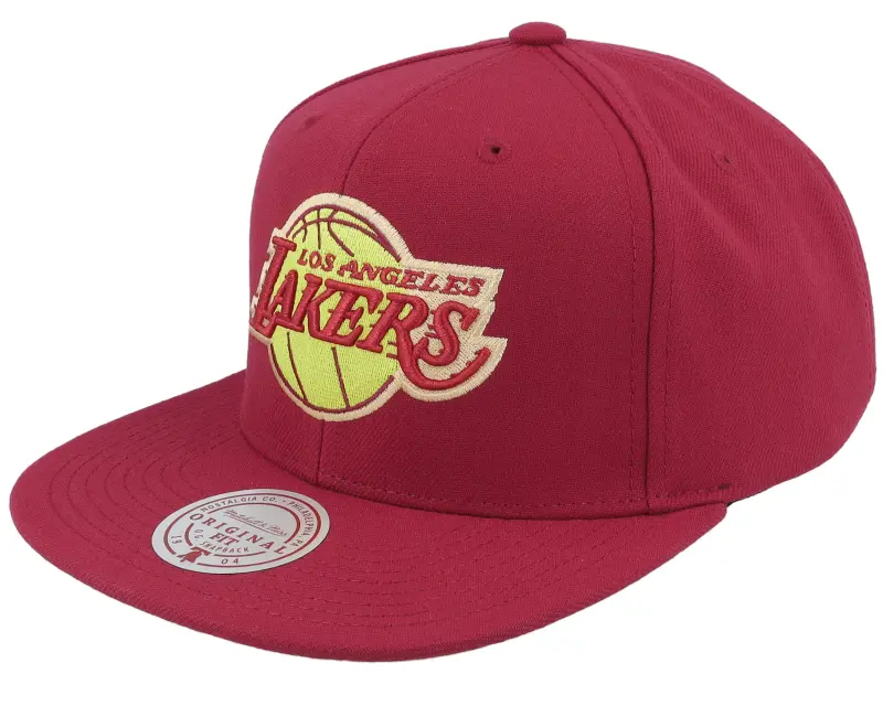 Mitchell & Ness Los Angeles Lakers Merlot Shine Maroon Snapback online