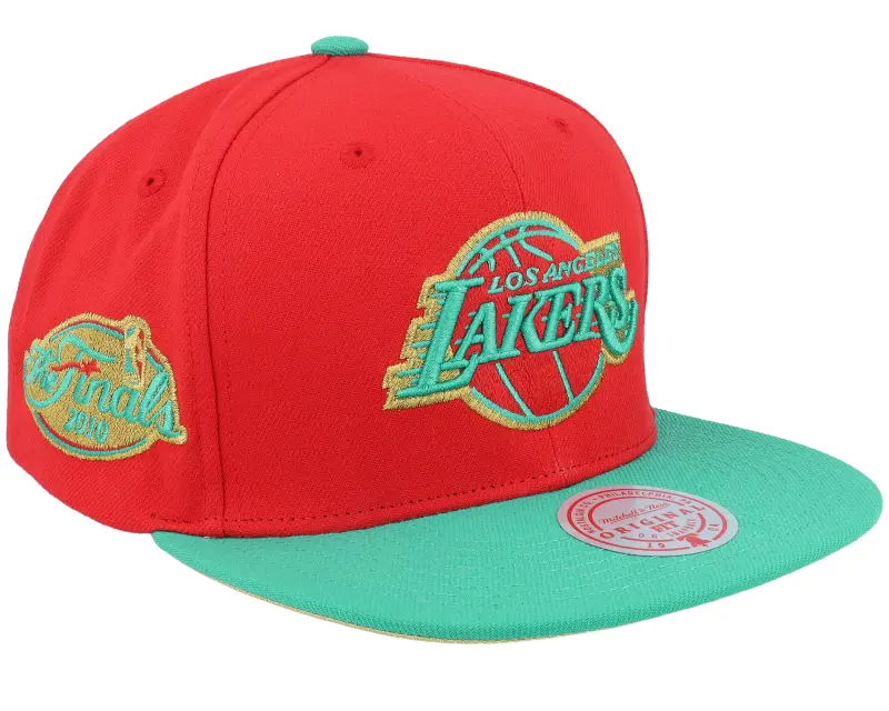 Mitchell & Ness Los Angeles Lakers Mistletoe Red Snapback online