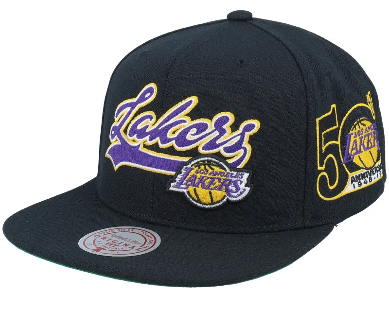 Mitchell & Ness Los Angeles Lakers Oversweep Black Snapback online