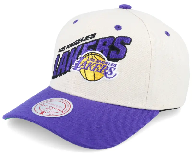 Mitchell & Ness Los Angeles Lakers Retro Type Pro Off White/Purple Adjustable online