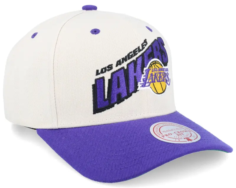 Mitchell & Ness Los Angeles Lakers Retro Type Pro Off White/Purple Adjustable online