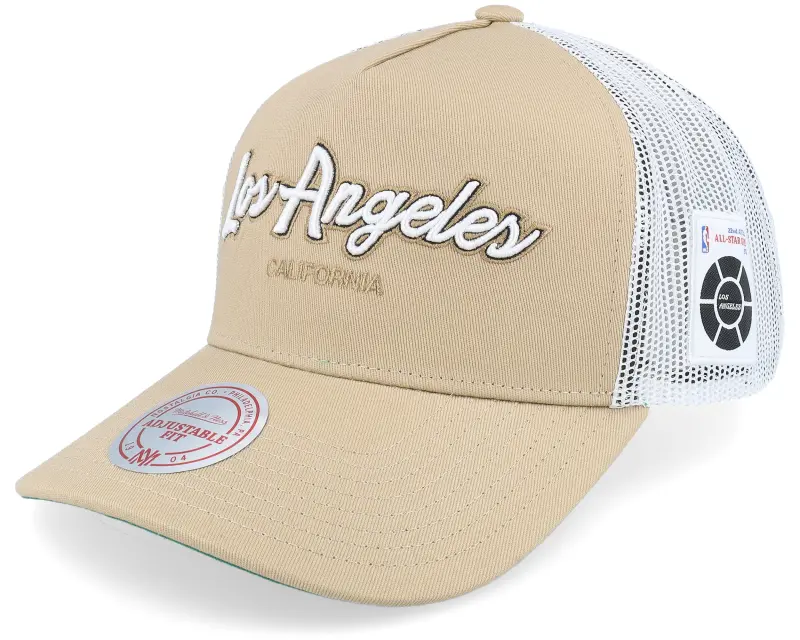 Mitchell & Ness Los Angeles Lakers Sand/White Trucker online