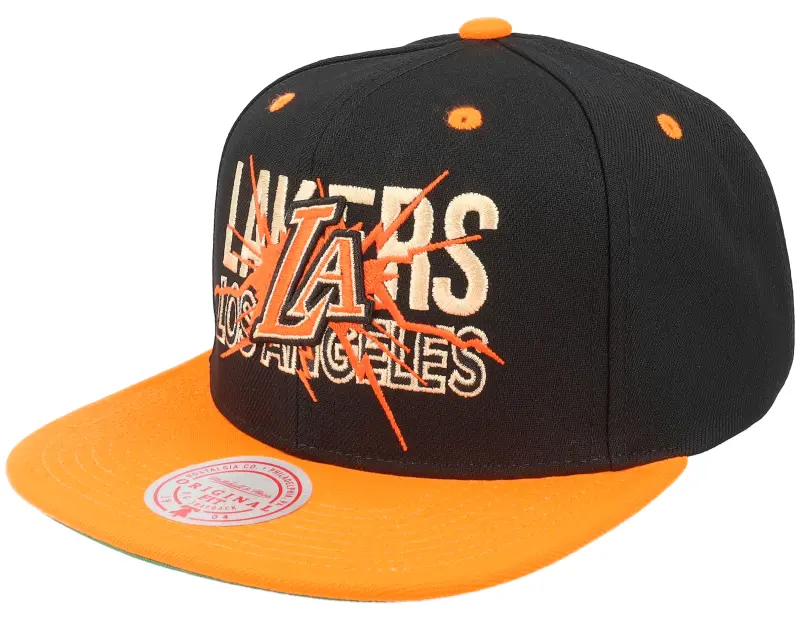 Mitchell & Ness Los Angeles Lakers Shattered Black/Orange Snapback online