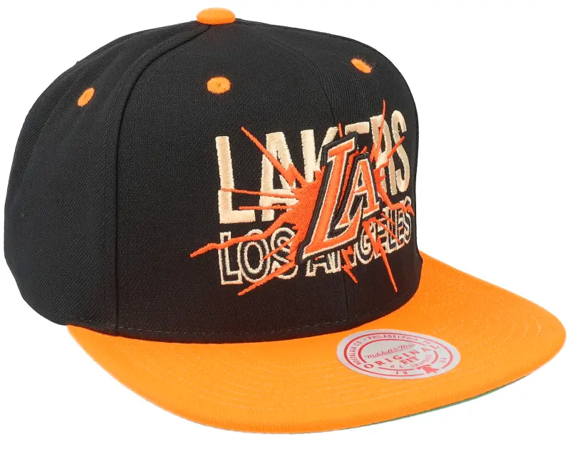 Mitchell & Ness Los Angeles Lakers Shattered Black/Orange Snapback online