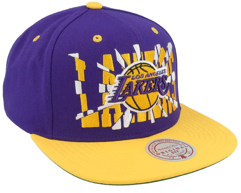 Mitchell & Ness Los Angeles Lakers Shattered Purple/Yellow Snapback online