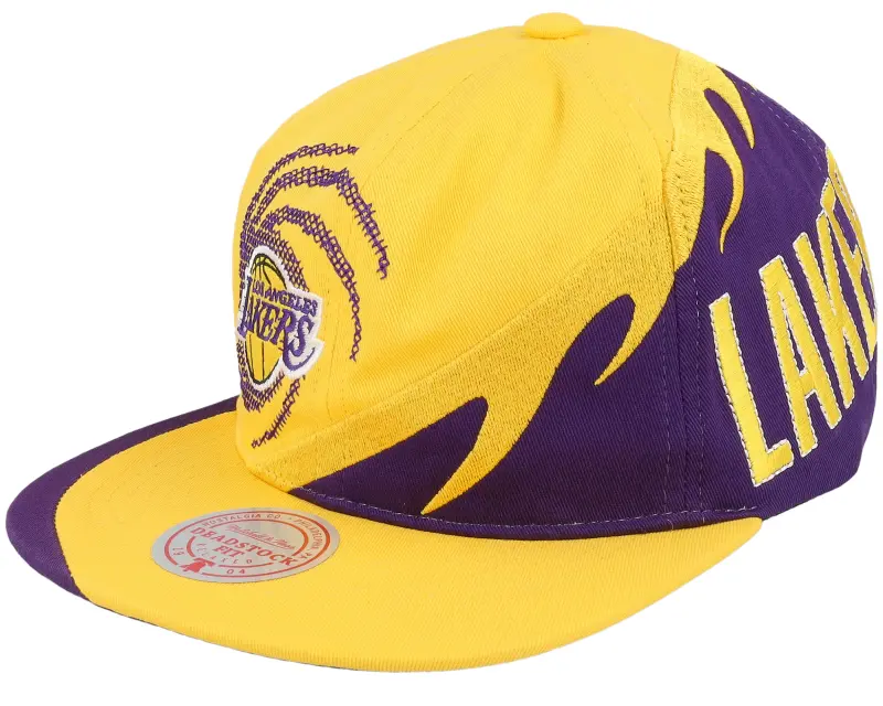 Mitchell & Ness Los Angeles Lakers Spiral Deadstock Yellow Snapback online