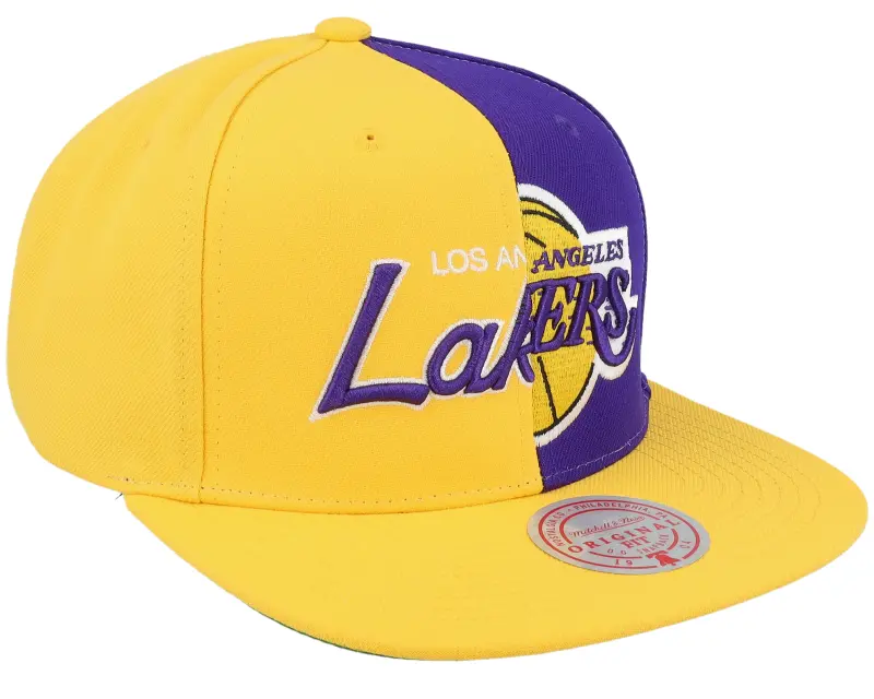 Mitchell & Ness Los Angeles Lakers Split Crown Yellow Snapback online