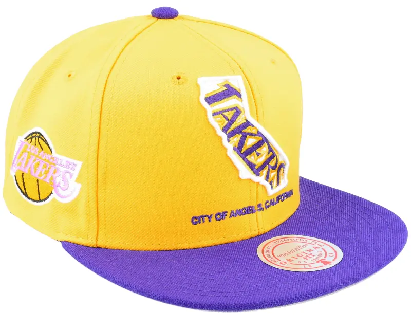 Mitchell & Ness Los Angeles Lakers Team Insider Yellow/Purple Snapback online
