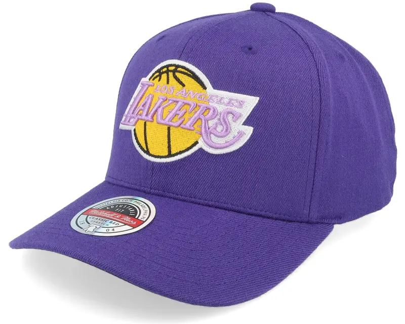 Mitchell & Ness Los Angeles Lakers Team Logo Seasonal Classic Red Plum Adjustable online
