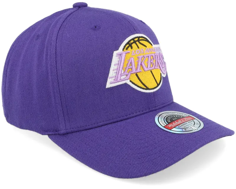 Mitchell & Ness Los Angeles Lakers Team Logo Seasonal Classic Red Plum Adjustable online