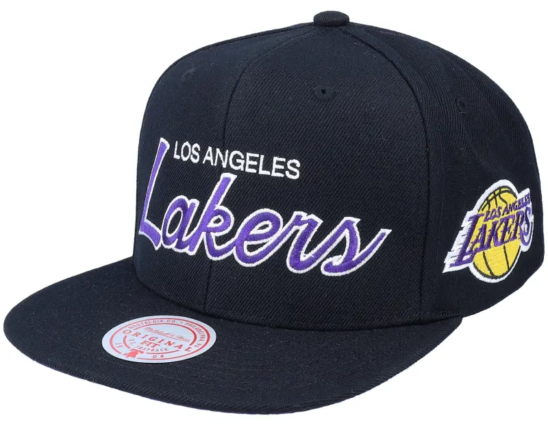 Mitchell & Ness Los Angeles Lakers Team Script 2.0 Black Snapback online