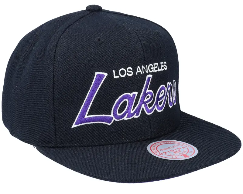 Mitchell & Ness Los Angeles Lakers Team Script 2.0 Black Snapback online