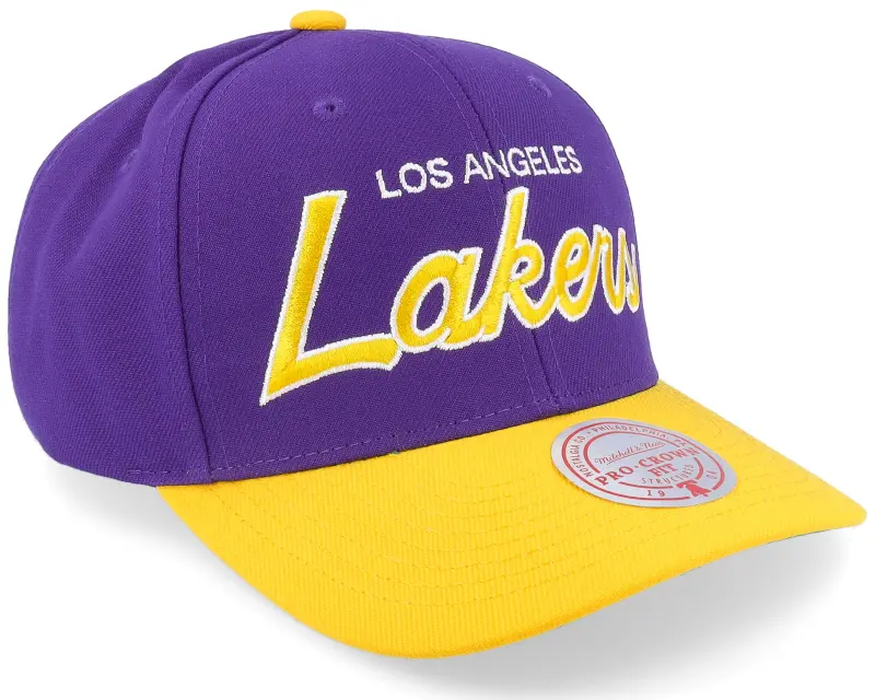 Mitchell & Ness Los Angeles Lakers Team Script 2.0 Pro Hwc Purple/Yellow Adjustable online