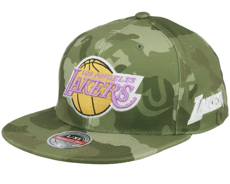 Mitchell & Ness Los Angeles Lakers Tonal Camo Stretch Green Camo Fitted online