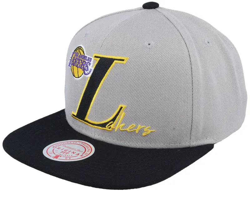 Mitchell & Ness Los Angeles Lakers Top Letter Grey Snapback online
