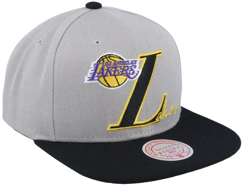 Mitchell & Ness Los Angeles Lakers Top Letter Grey Snapback online