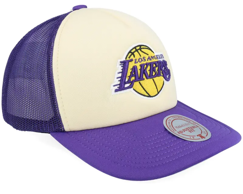 Mitchell & Ness Los Angeles Lakers Vintage Block Cream/Purple Trucker online